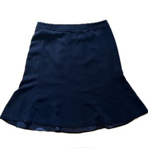 White House Black Market Flounce Hem Pencil Skirt Black Size 6